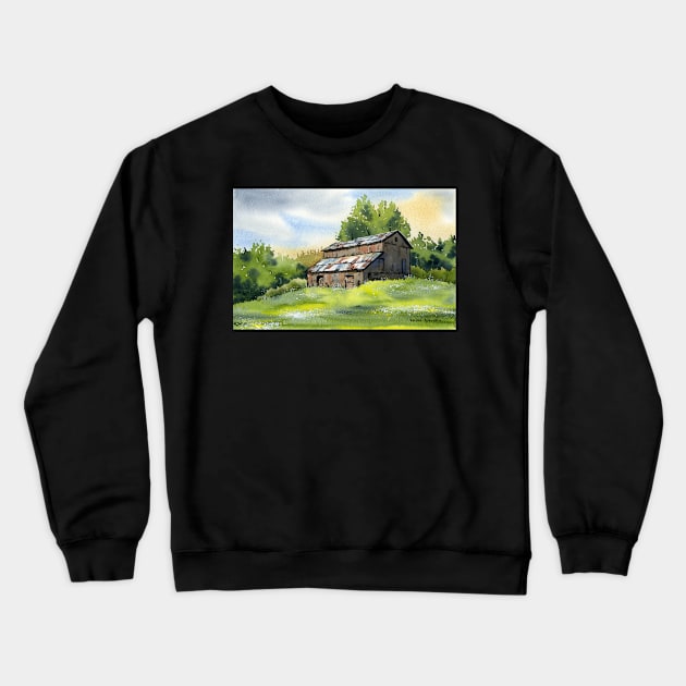 Old Barn Crewneck Sweatshirt by scatterlings